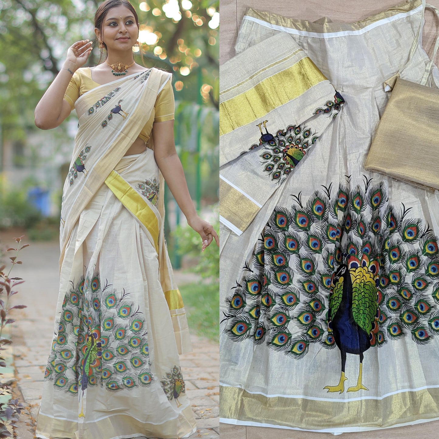 DD01- Golden tissue peacock davani