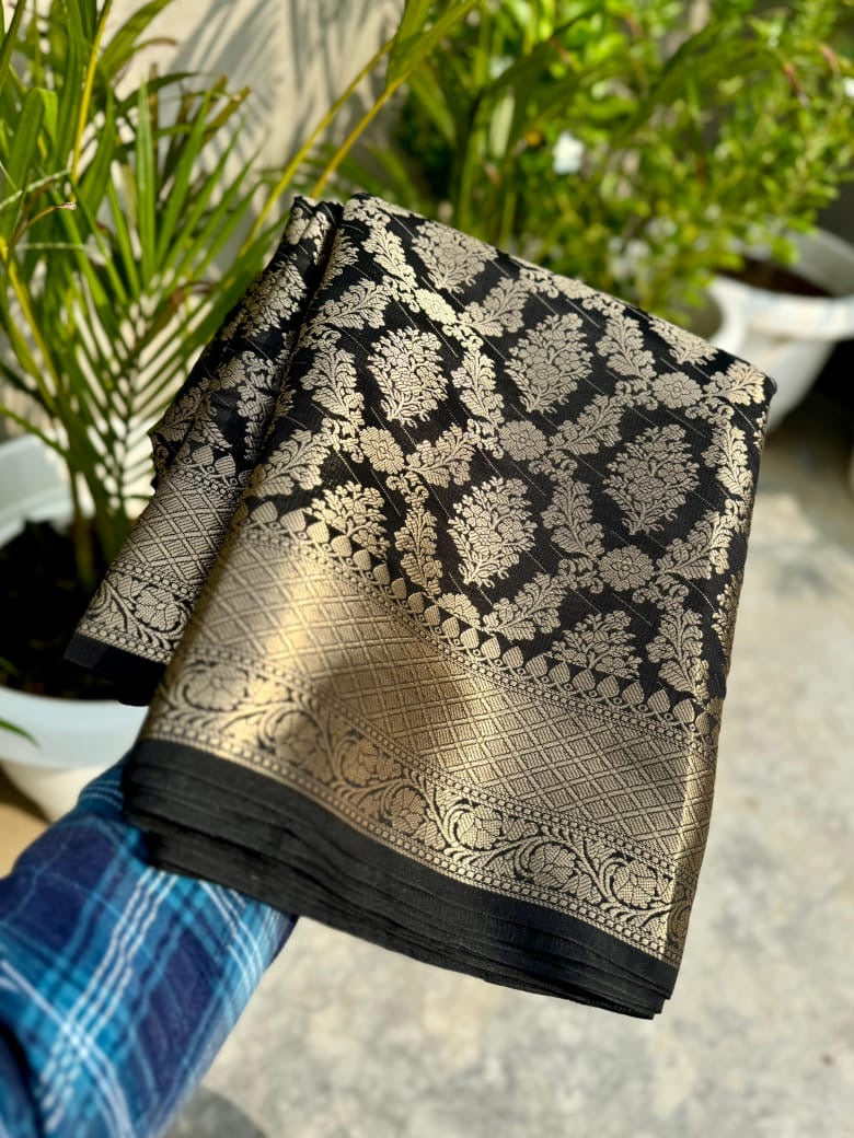 CS11- Nita Ambani black gold saree