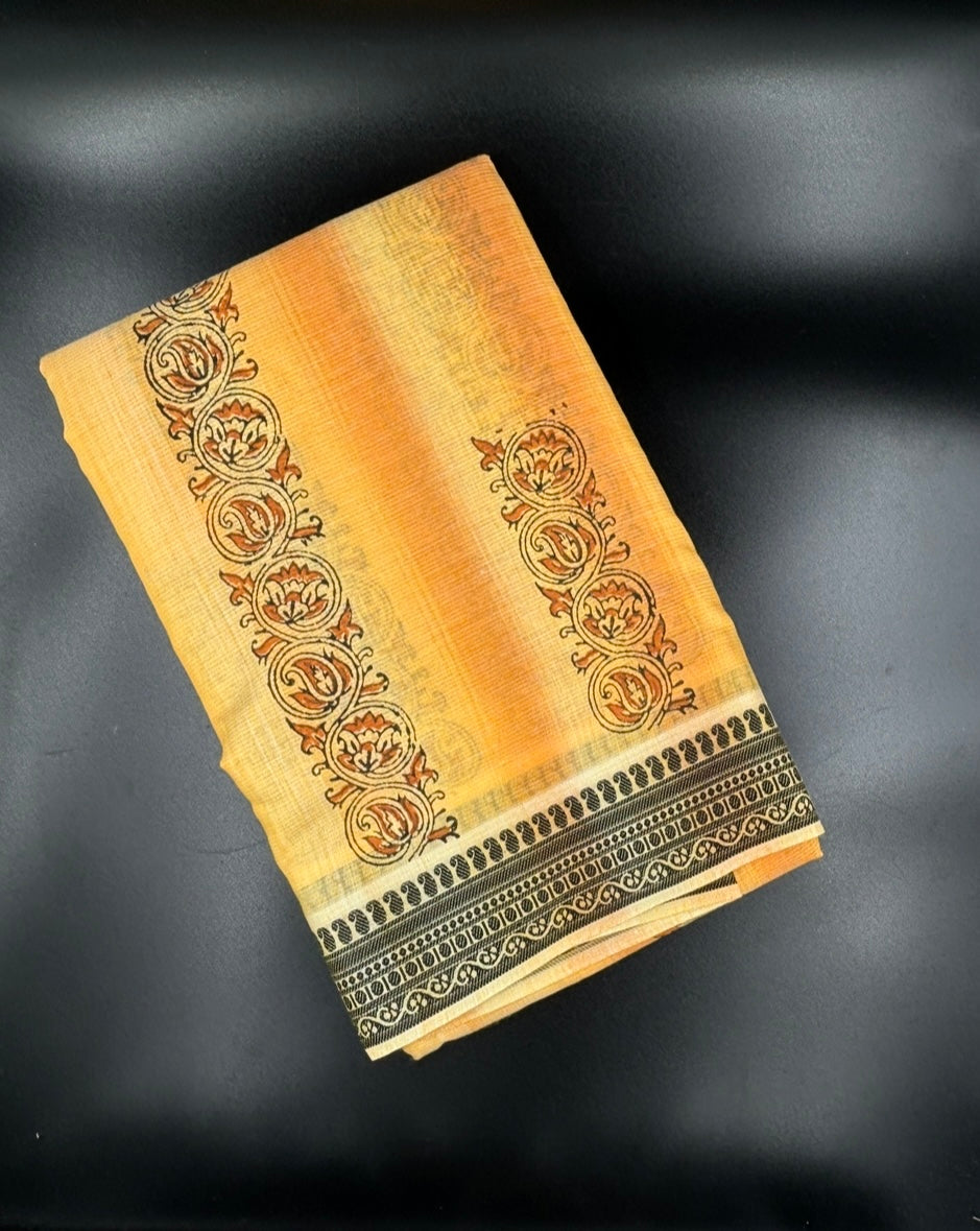 CC24- cotton colour jaq border saree