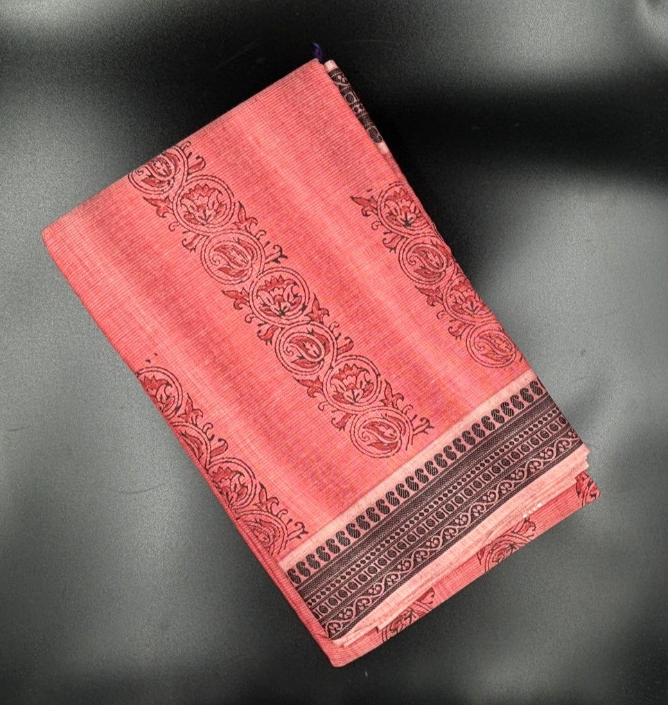 CC24- cotton colour jaq border saree