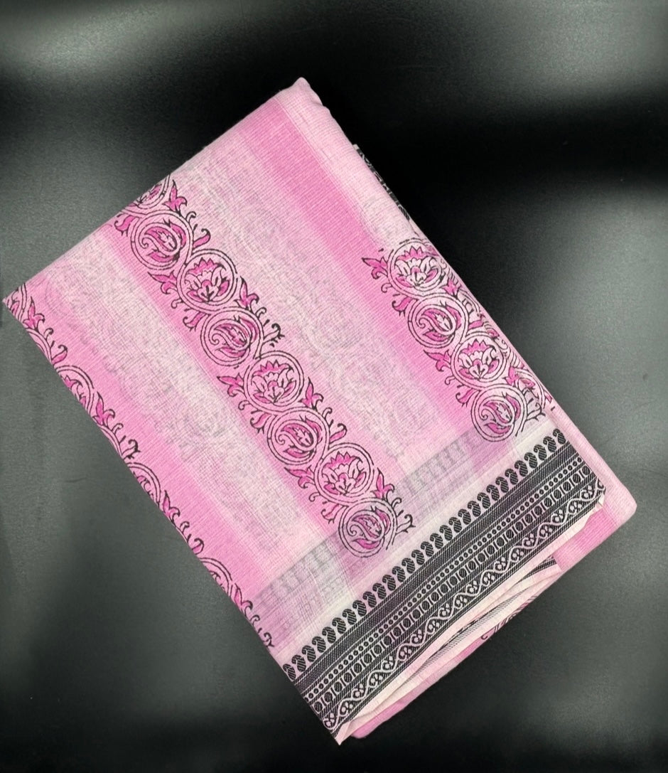 CC24- cotton colour jaq border saree