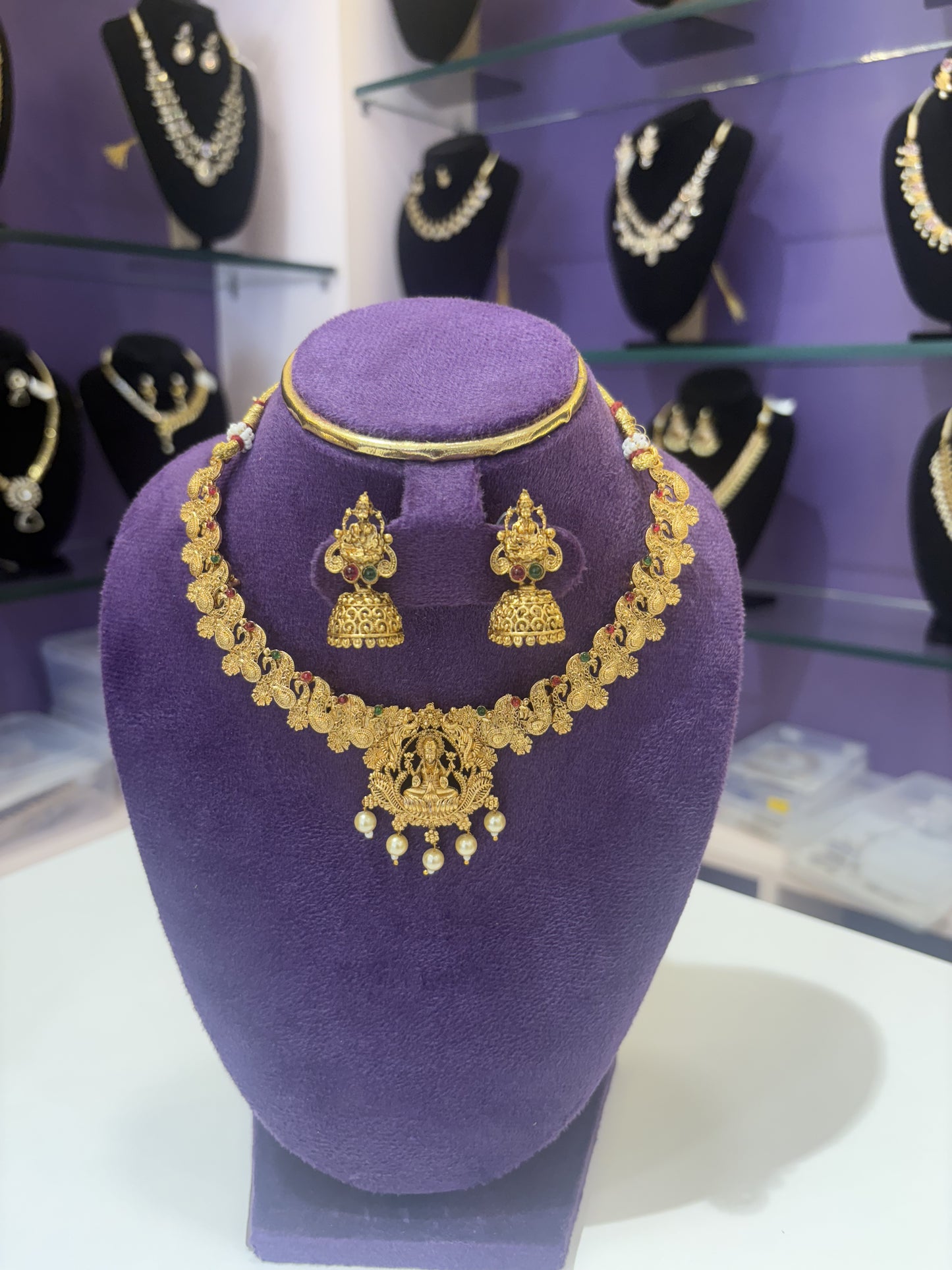 JL30028011 Lakshmi neck set JEWELLERY