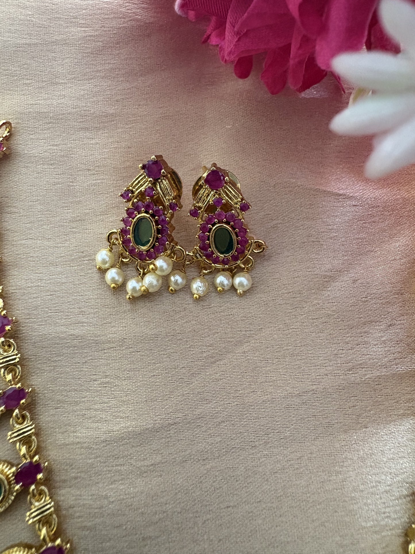 JL1007201024 Devansha neckpiece with earring JEWELLERY