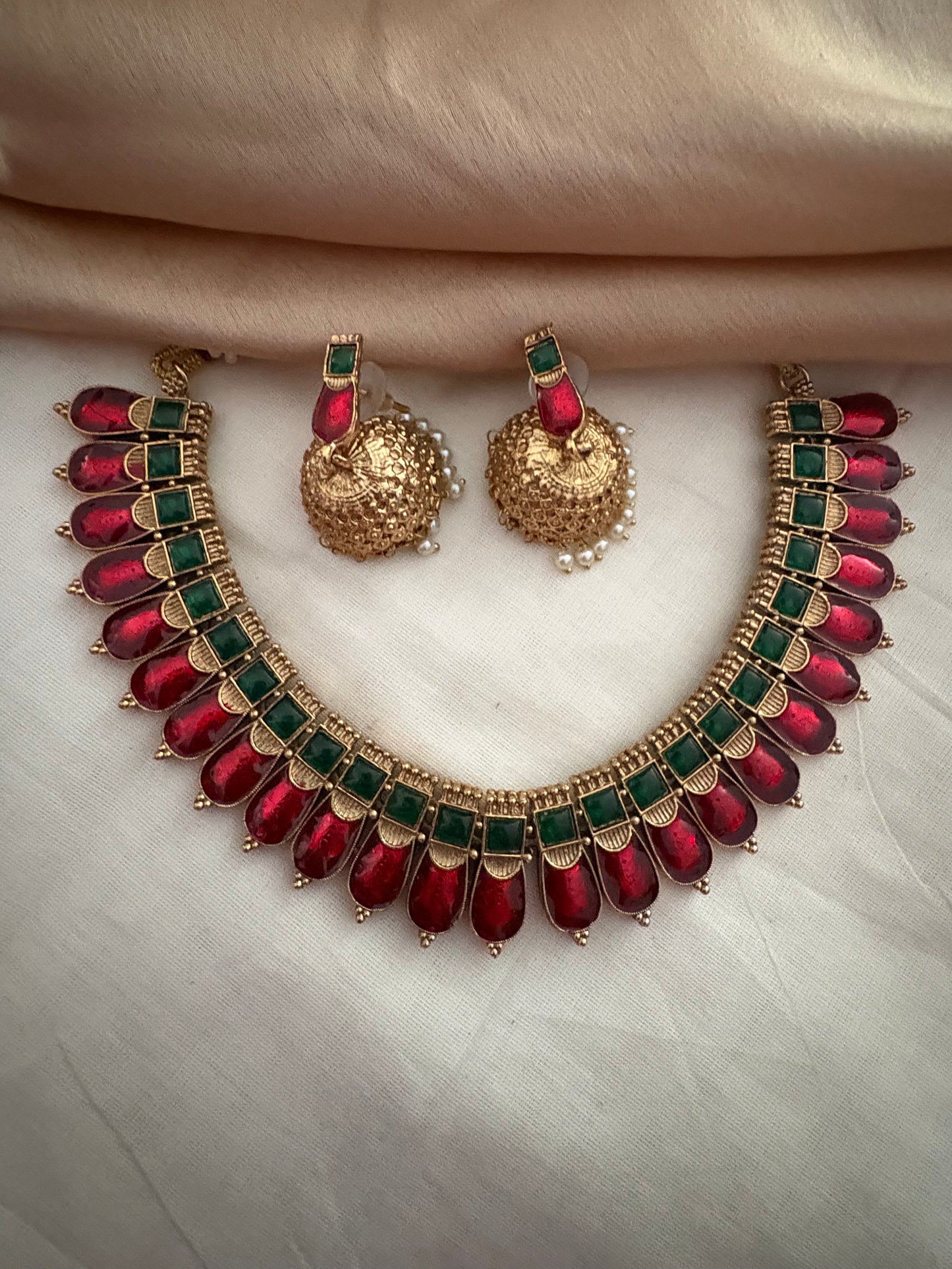 JL10039011 Kovai Palakka neck set jewellery