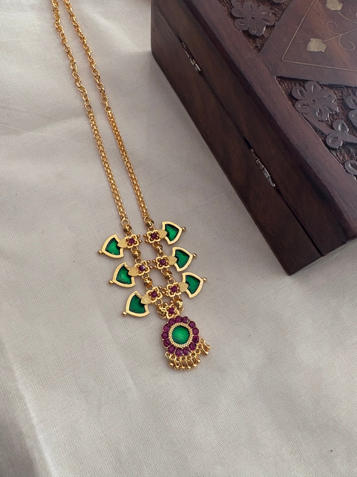 JL30019022 Simple Palakka neck set JEWELLERY