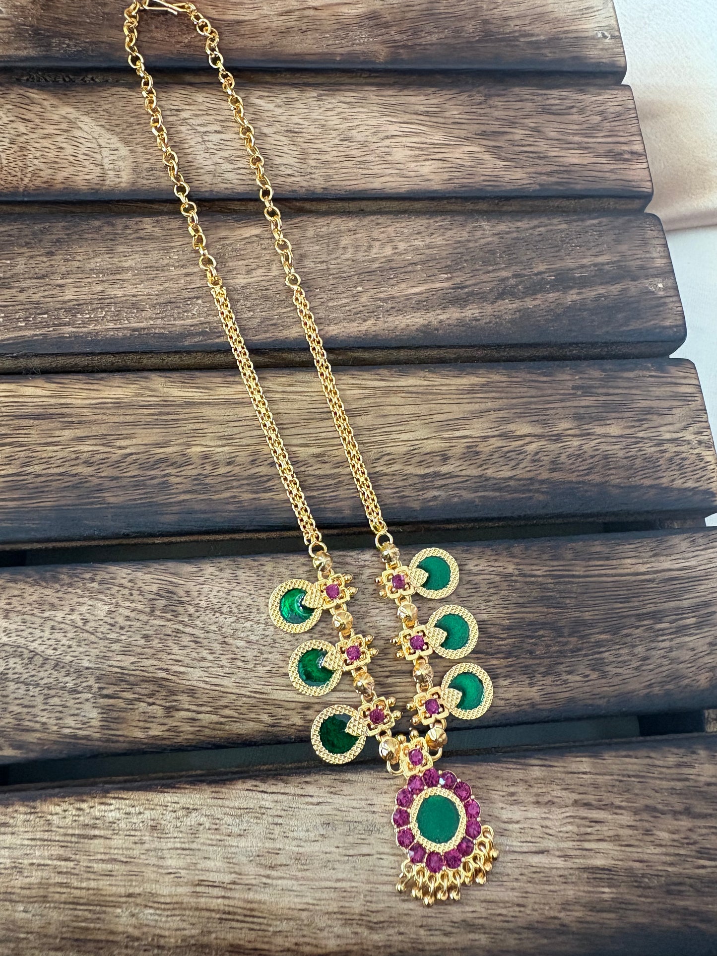 JL30019022 Simple Palakka neck set JEWELLERY
