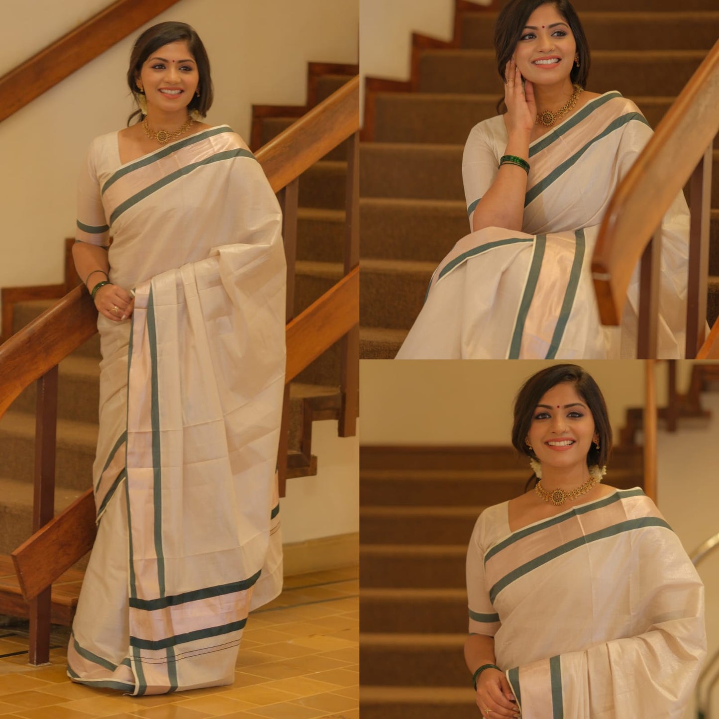 SS13 - Rose gold Tissue colour fancy saree