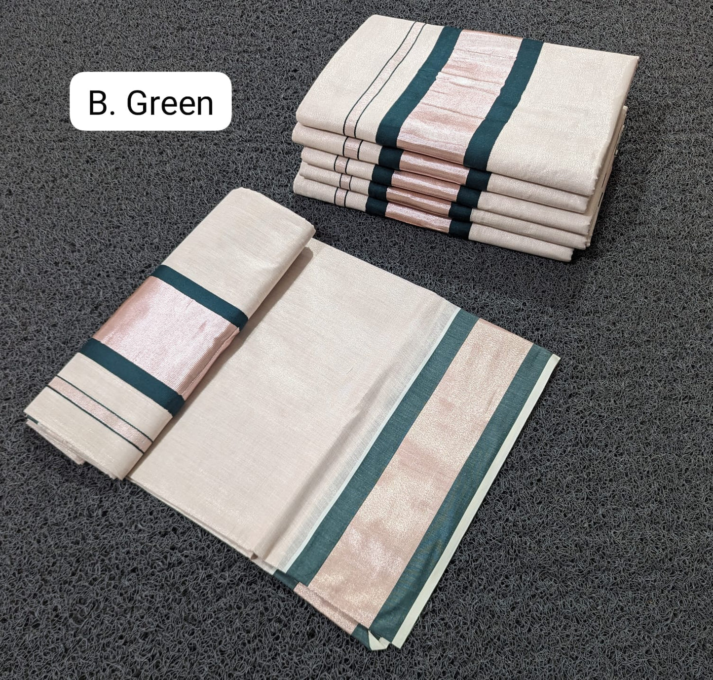 SS13 - Rose gold Tissue colour fancy saree