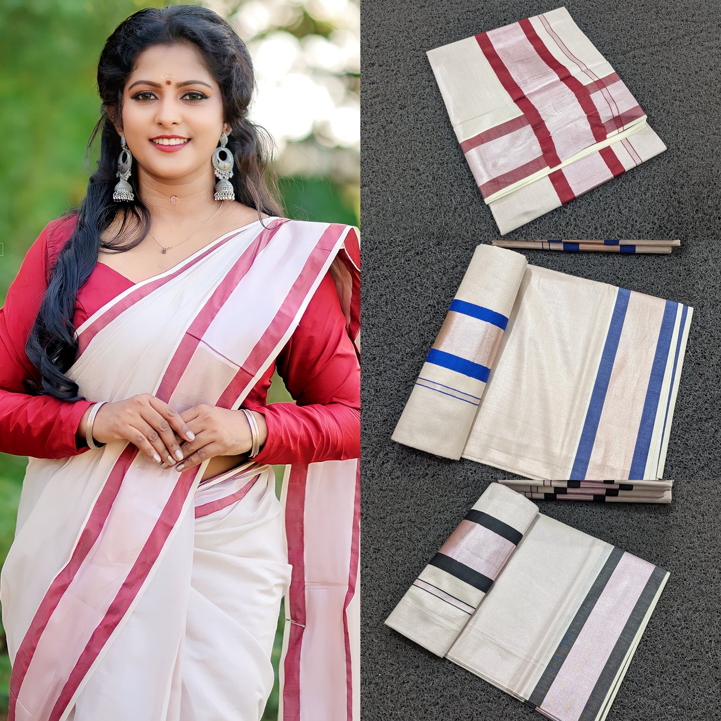 SS13 - Rose gold Tissue colour fancy saree