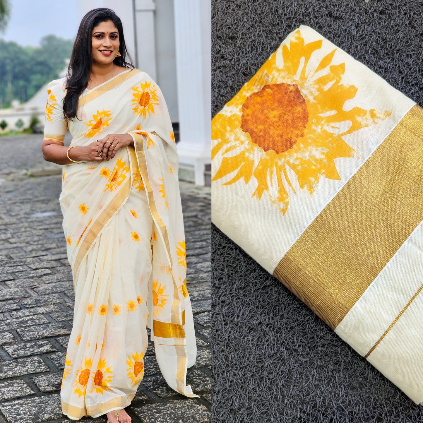 SS08 - sunflower cotton saree