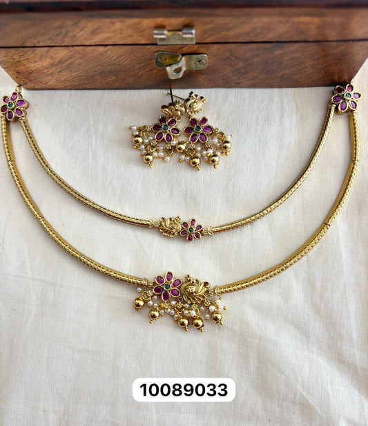 JL10089011 2 Layer Antique necklace JEWELLERY