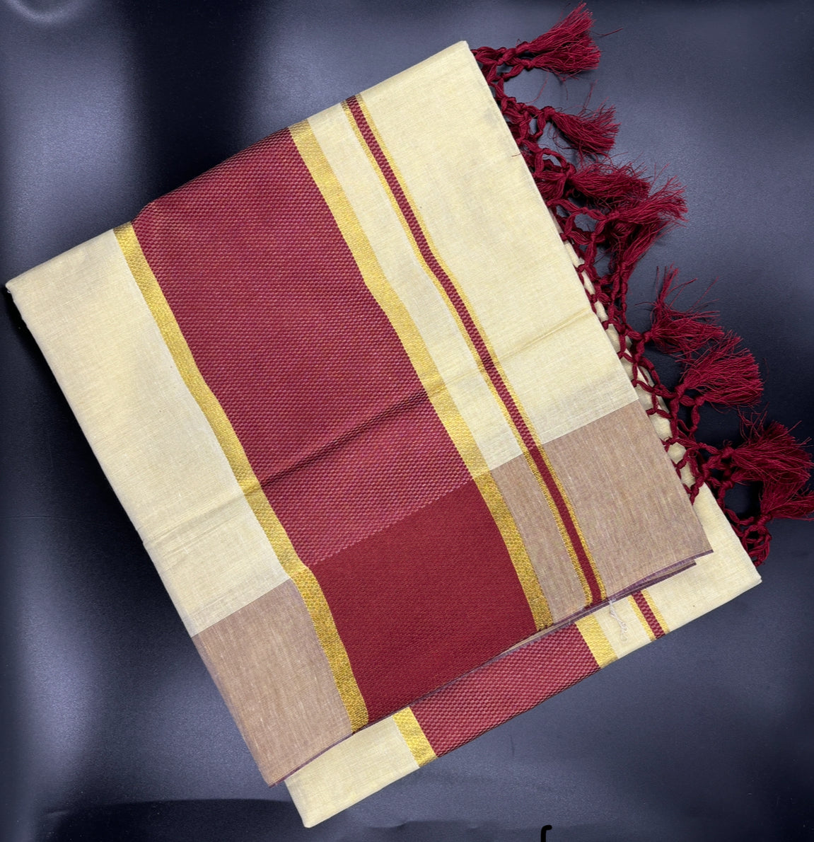 RD02 - Colour border Golden tissue Ready to wear Saree