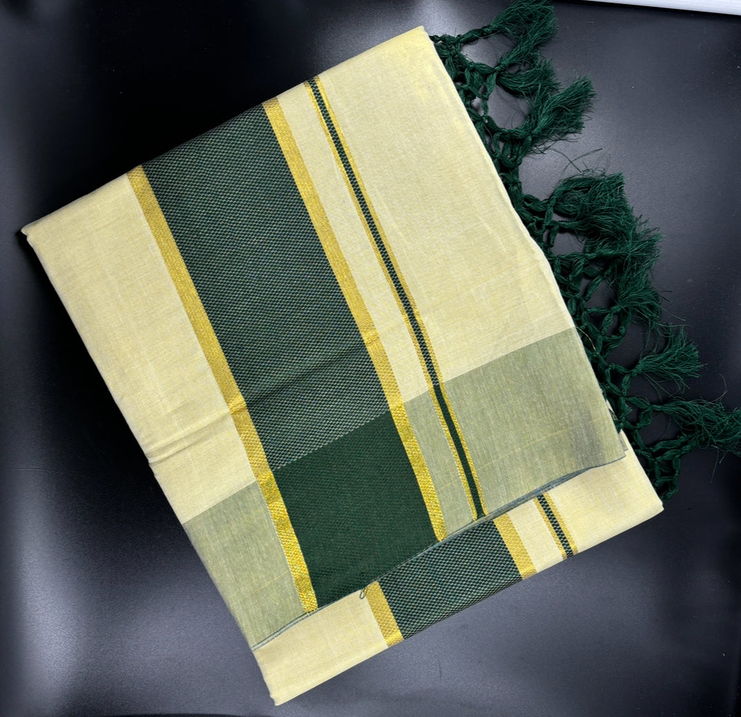 RD02 - Colour border Golden tissue Ready to wear Saree