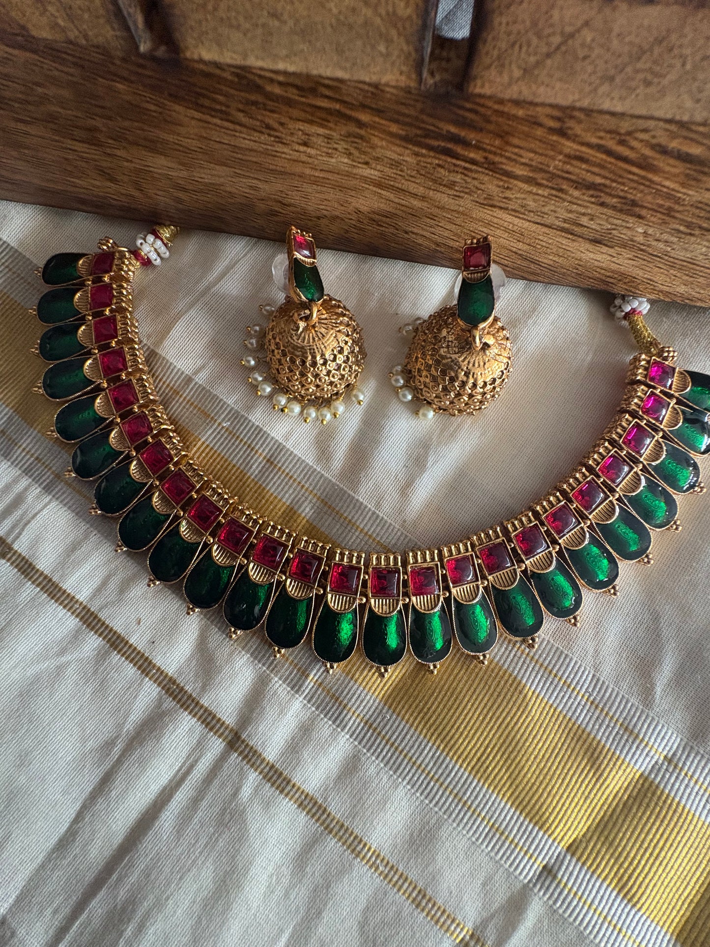 JL10039011 Kovai Palakka neck set jewellery