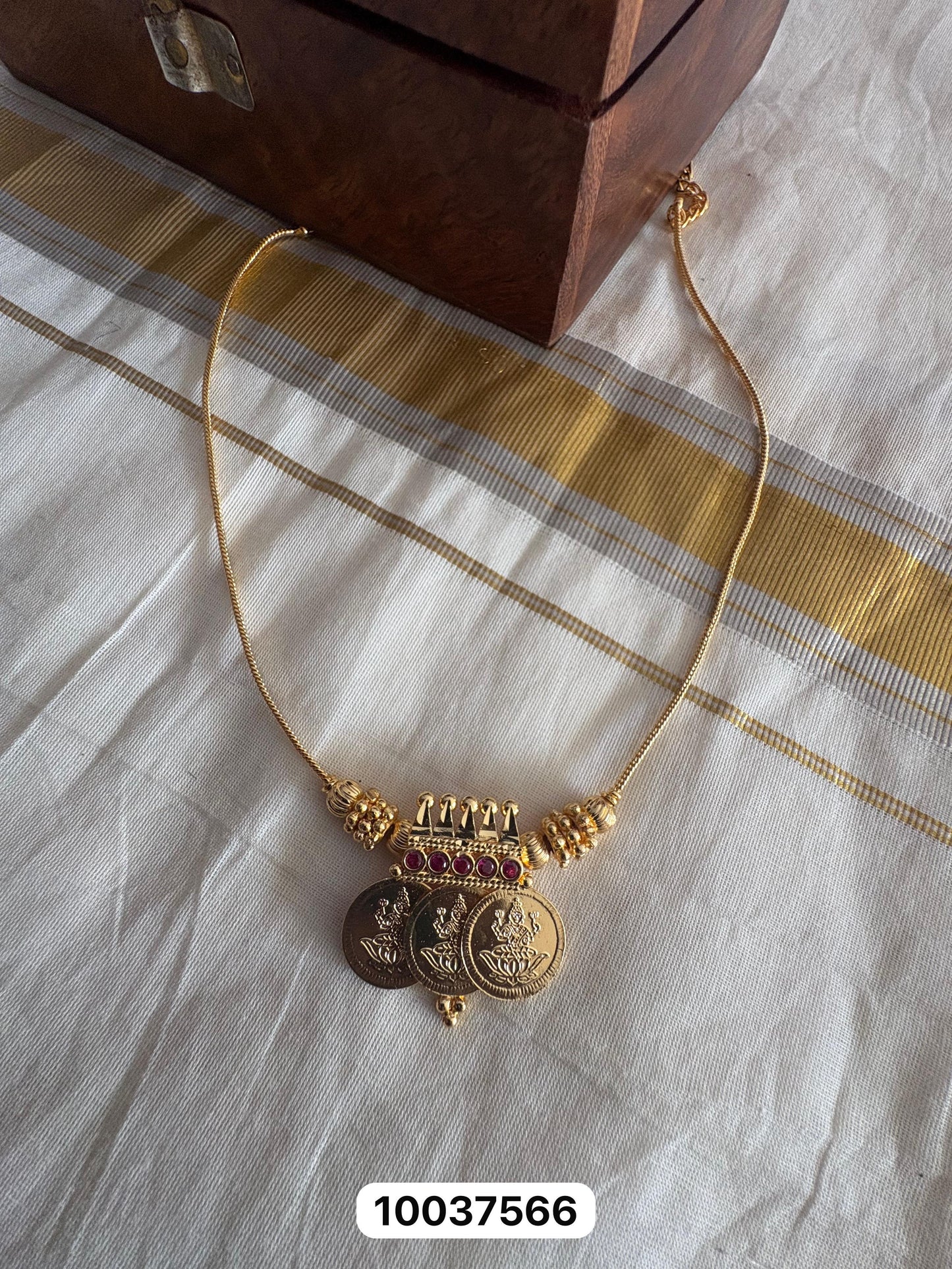 JL10037566 Lakshmi Coin neck set JEWELLERY