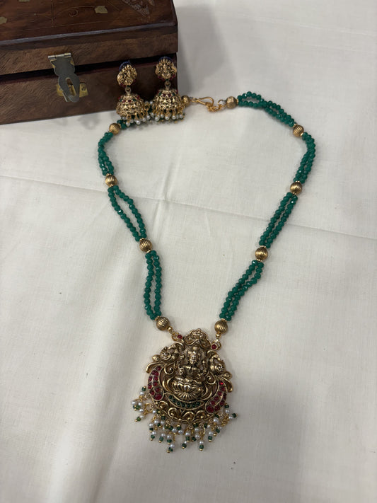 JL30043081 Pearl Lakshmi neck set jewellery