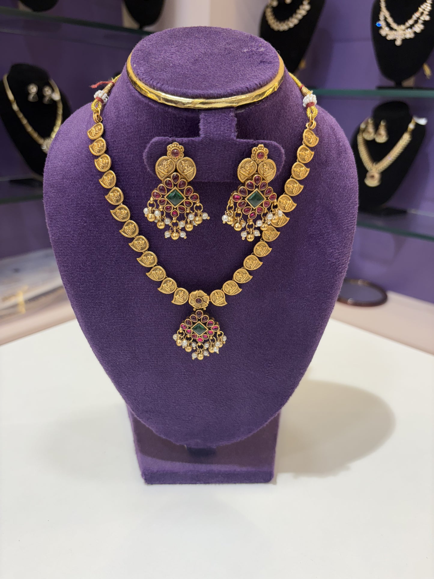 JL100390117 saree fit neck set jewellery