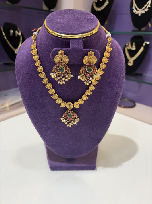 JL100390117 saree fit neck set jewellery
