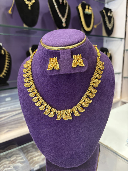 JL20027011 Temple look neck set jewellery