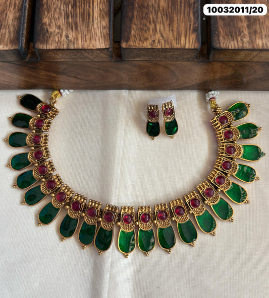 JL10032011/20 Verity Palakka neck set JEWELLERY