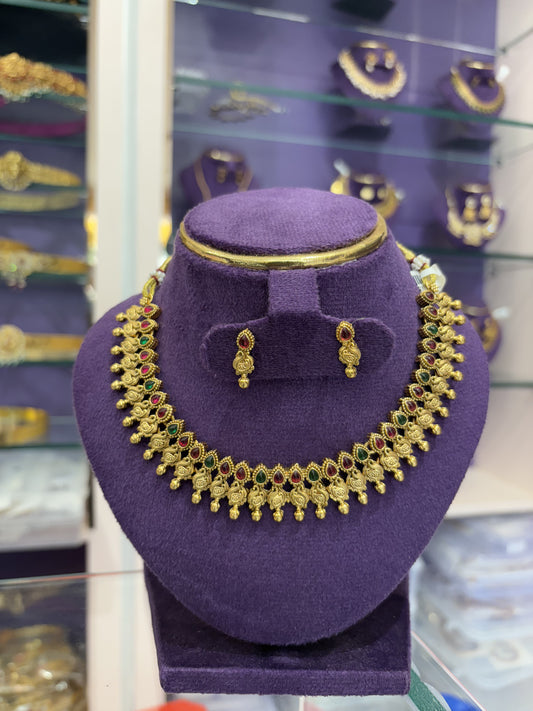 JL10026011 Rain drop stone neck set JEWELLERY