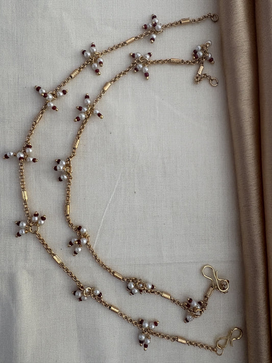 JL10023041 Pearl anklets JEWELLERY