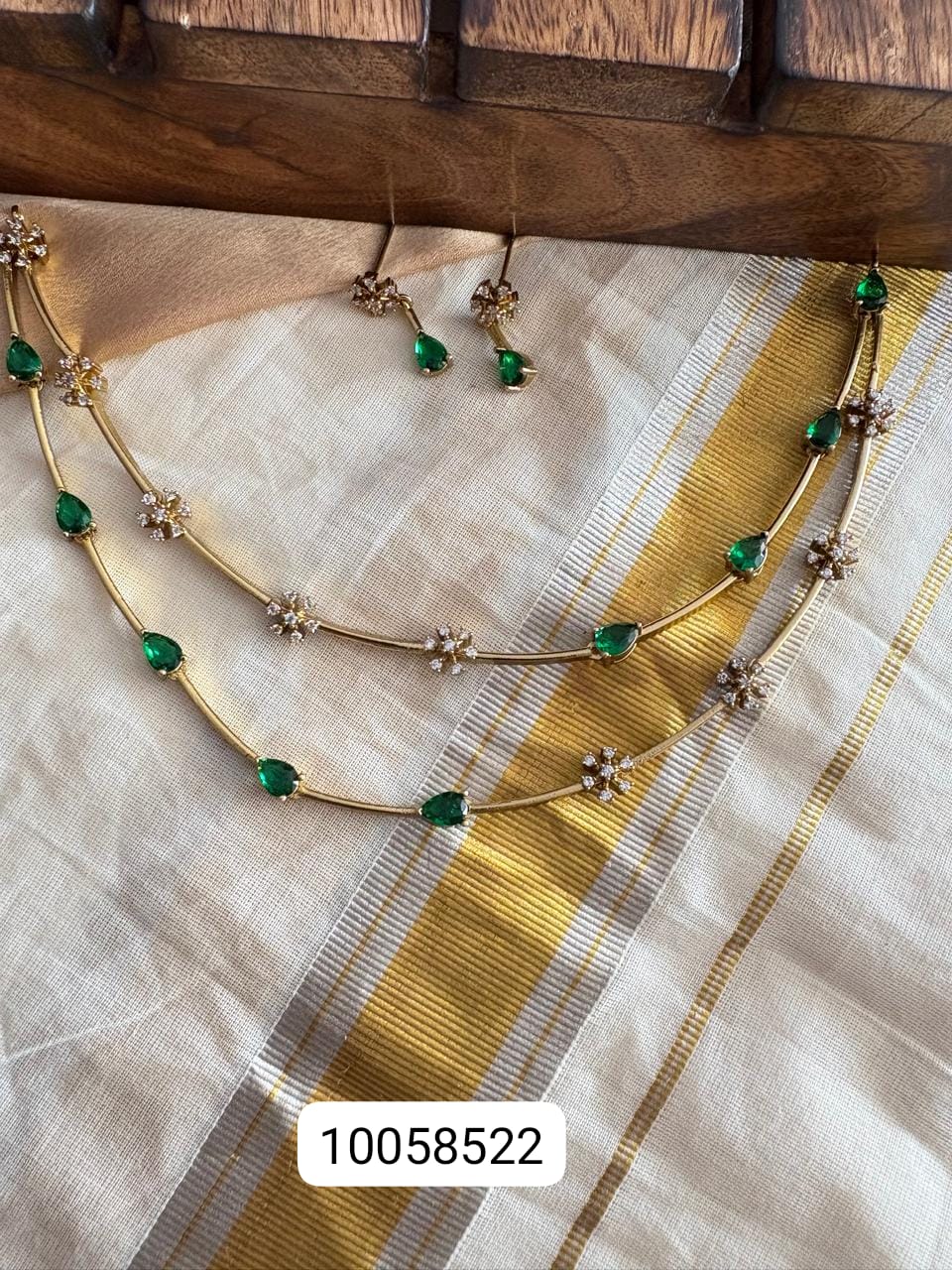 JL10058511 2 Layer white Stone necklace JEWELLERY