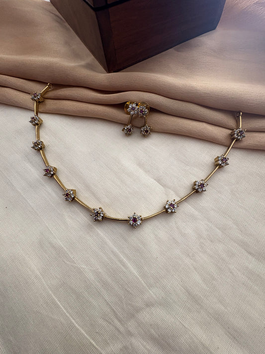JL10042571 White Stone necklace JEWELLERY