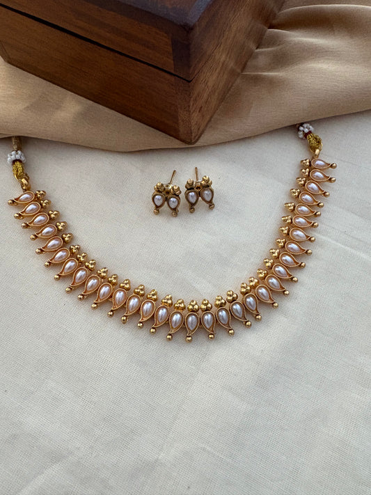 JL20029022 White Pearl necklace JEWELLERY