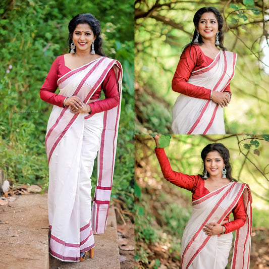 SS13 - Rose gold Tissue colour fancy saree