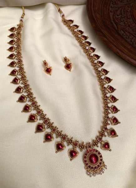 LN01 palaka long set jewellery