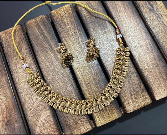 NC22 Peacock  antique neck set jewellery